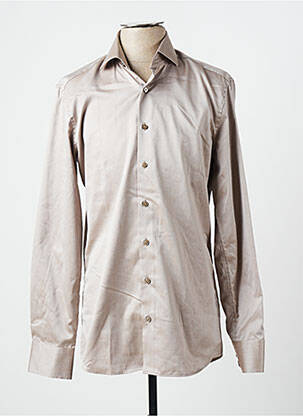 Chemise manches longues beige 1863 BY ETERNA pour homme