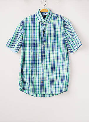 Chemise manches courtes vert OLYMP pour homme