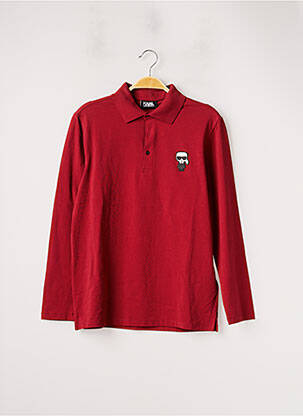 Polo rouge KARL LAGERFELD pour homme
