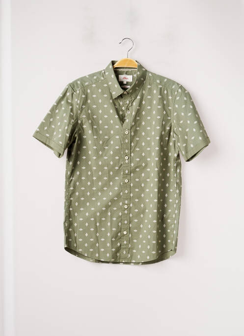 Chemise manches courtes vert S.OLIVER pour homme