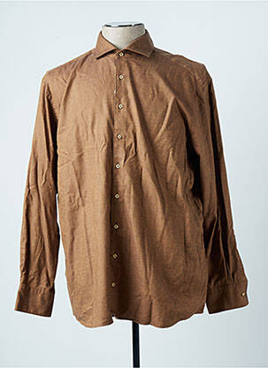 Chemise manches longues marron 1863 BY ETERNA pour homme