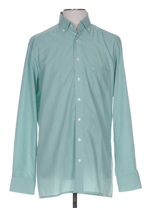 Chemise manches longues vert OLYMP pour homme