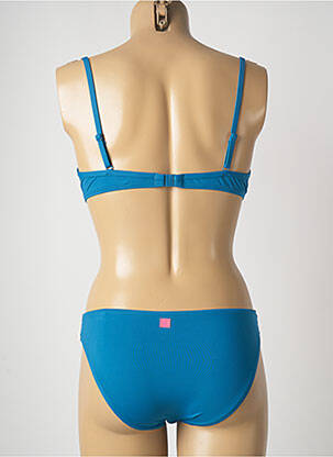 Maillot de bain 2 pièces stretch haut soutien-gorge balconnet bleu CHERRY BEACH femme