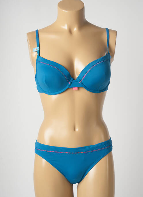 Maillot de bain 2 pièces bleu CHERRY BEACH pour femme