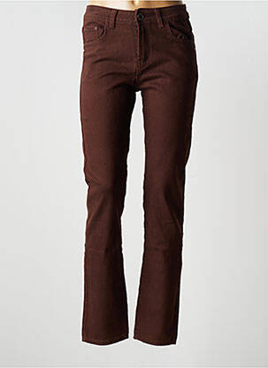 Pantalon slim marron X-MAX pour femme