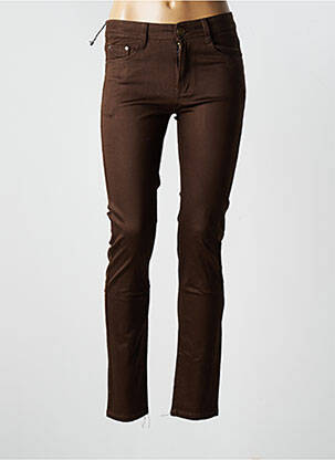 Pantalon slim marron X-MAX pour femme