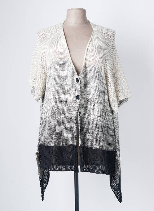 Gilet manches courtes gris ALEMBIKA pour femme