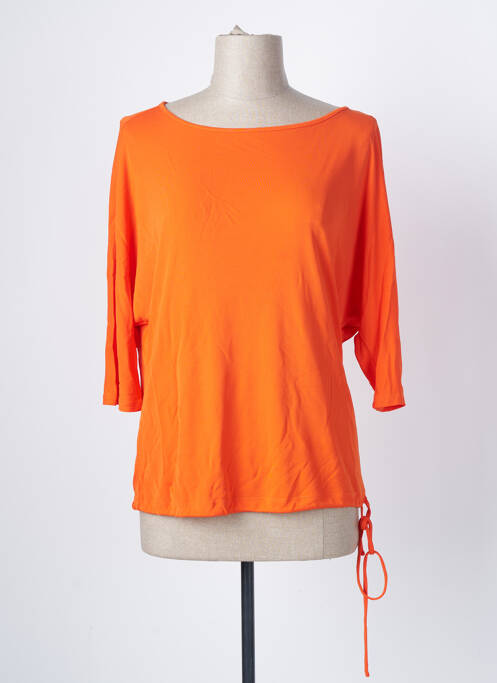 Top orange OUI pour femme