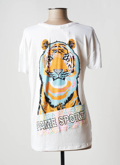 Top blanc PAME CARRIONI pour femme