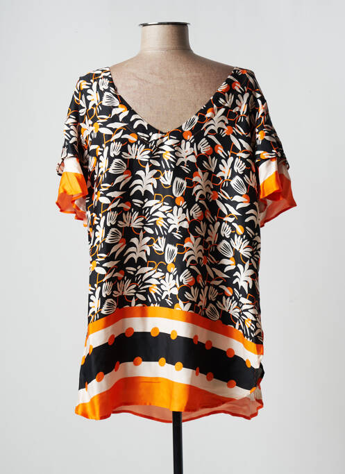 Tunique manches courtes noir PAME CARRIONI pour femme