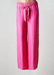 Pantalon large rose PAME CARRIONI pour femme seconde vue