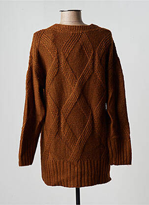 Pull tunique manches longues manches longues marron SCHOOL RAG femme