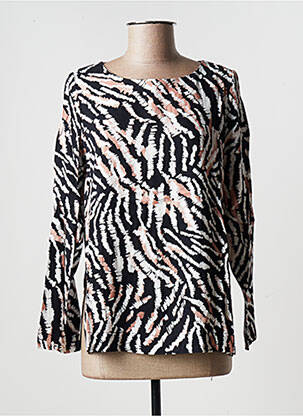 Blouse imprimé fantaisie manches longues noir MARIA BELLENTANI femme