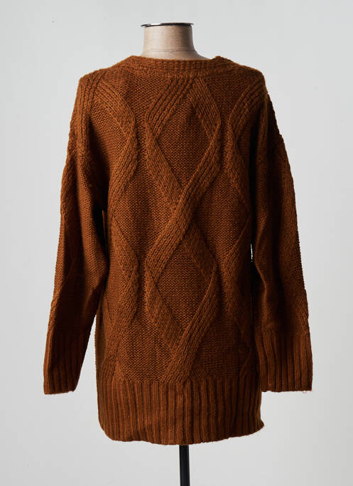 Pull tunique marron SCHOOL RAG pour femme
