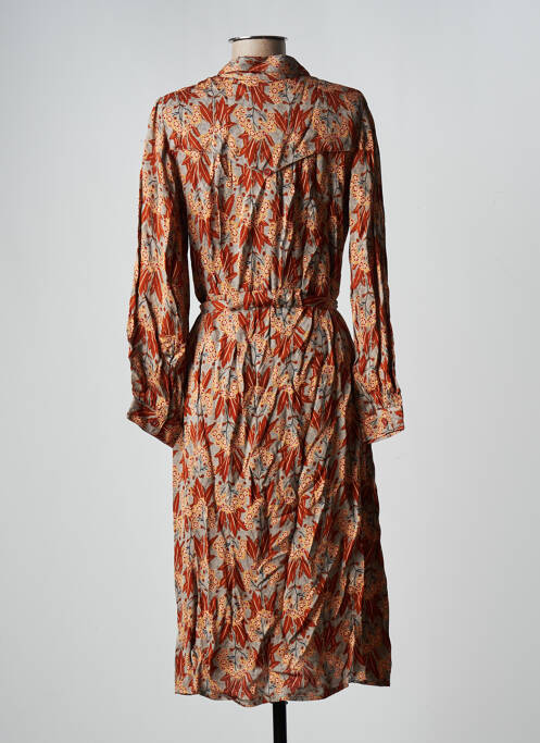 Robe mi-longue gris INDI & COLD pour femme