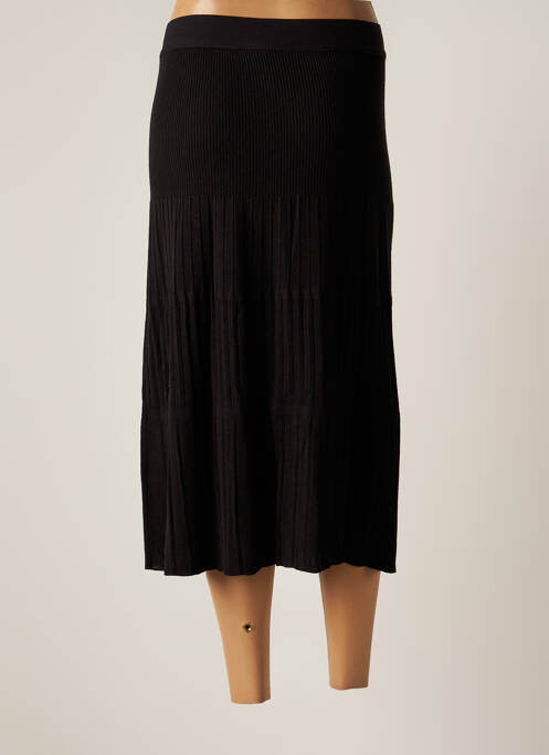 Jupe mi-longue noir INDI & COLD pour femme