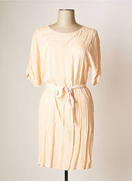 Robe courte manches 3/4 manches 3/4 orange YAYA femme