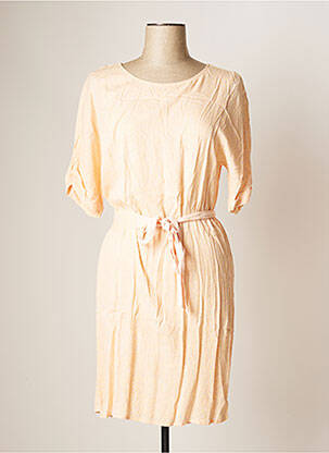 Robe courte manches 3/4 manches 3/4 orange YAYA femme