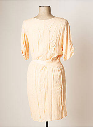 Robe courte manches 3/4 manches 3/4 orange YAYA femme