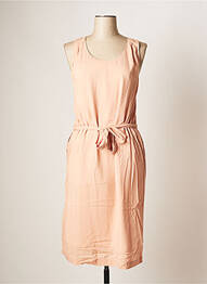 Robe mi-longue coupe fluide fines bretelles rose YAYA femme