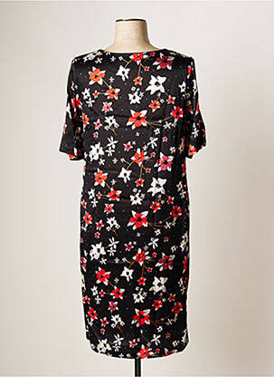 Robe courte manches courtes manches courtes noir YAYA femme