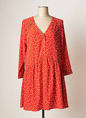 Robe courte manches longues manches longues gris CHERRY PARIS femme