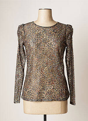 Top coupe cintrée manches longues noir MOLLY BRACKEN femme