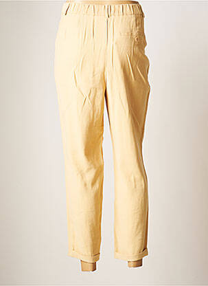Pantalon 7/8 taille haute taille haute beige YAYA femme