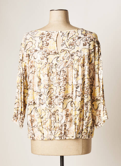 Blouse imprimé fleurs manches 3/4 beige YAYA femme