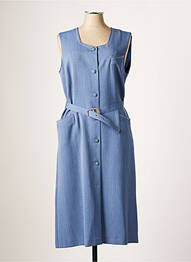 Robe mi-longue sans manche sans manche bleu GEVANA femme