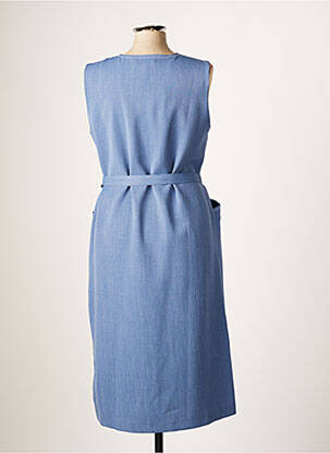 Robe mi-longue sans manche sans manche bleu GEVANA femme