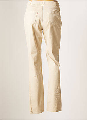 Pantalon slim taille élastique taille haute beige TBS femme