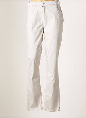 Pantalon slim taille élastique taille normale beige TBS femme