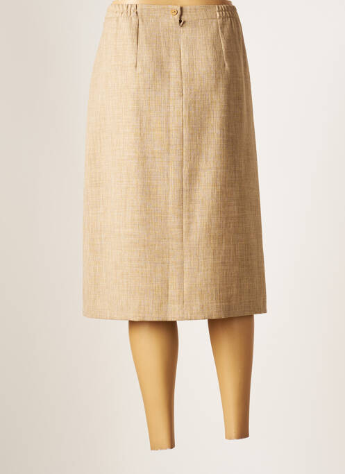 Jupe mi-longue beige GEVANA pour femme