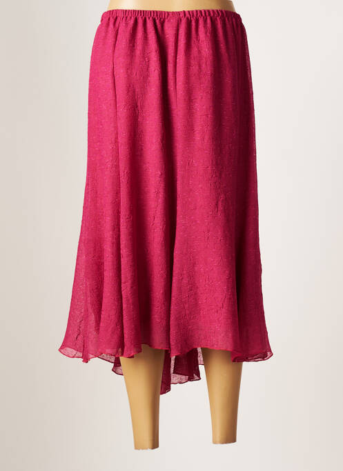 Jupe mi-longue rouge GEVANA pour femme
