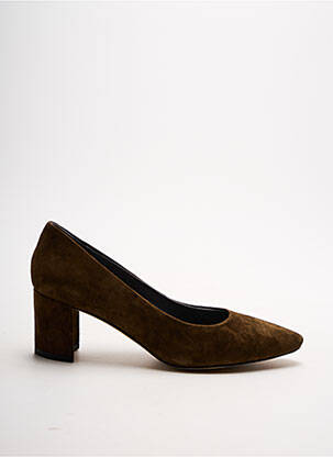 Escarpins nubuck talon de 4 à 6cm vert FUGITIVE BY FRANCESCO ROSSI femme