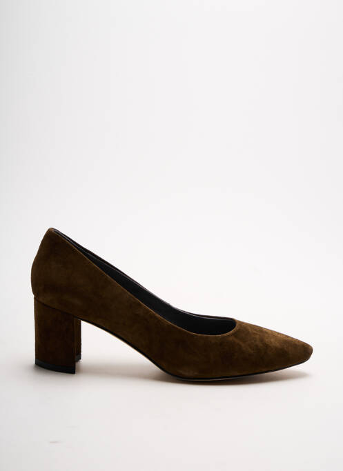 Escarpins nubuck talon de 4 à 6cm vert FUGITIVE BY FRANCESCO ROSSI femme