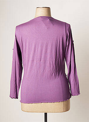 Top tissage jersey manches longues violet JEAN GABRIEL femme