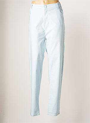 Pantalon slim tissage popeline taille normale bleu S.QUISE femme