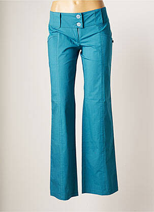 Pantalon droit stretch taille basse bleu PRINCESSE NOMADE femme