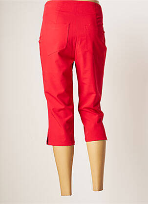Pantacourt stretch taille normale rouge BARANDI femme