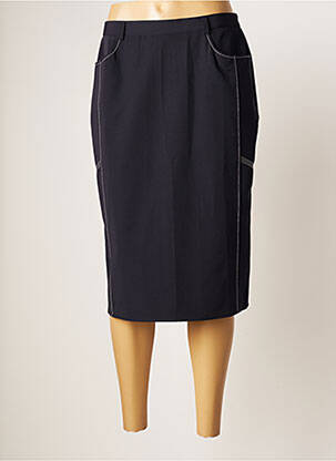 Jupe mi-longue taille normale bleu FRANCOISE F femme