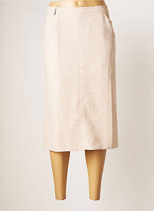 Jupe mi-longue coupe droite beige FRANCOISE F femme