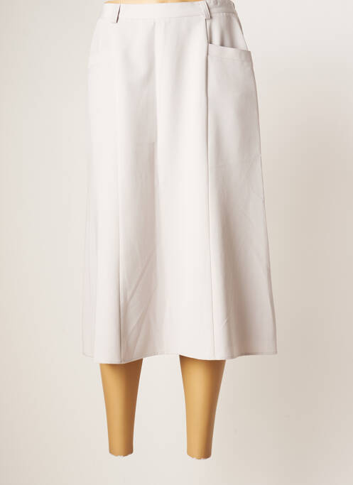Jupe mi-longue coupe évasée gris FRANCOISE F femme