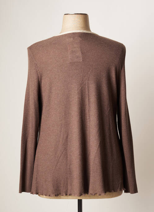 Gilet manches longues marron FRANCOISE F pour femme