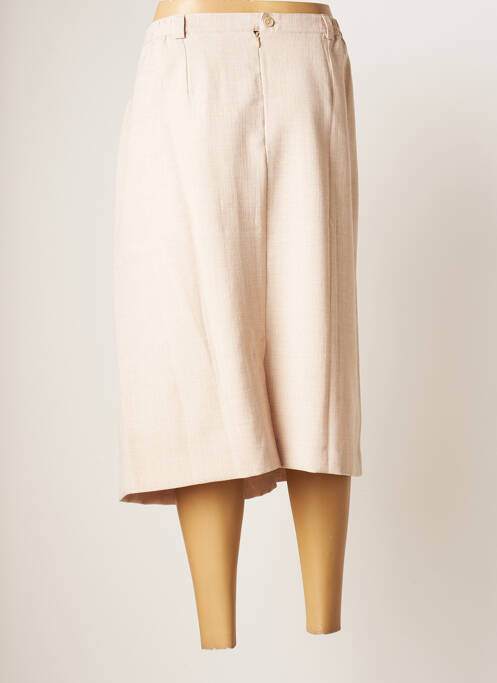 Jupe mi-longue beige FRANCOISE F pour femme