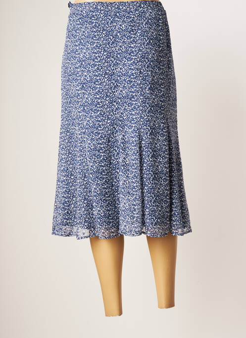 Jupe mi-longue bleu FRANCOISE F pour femme