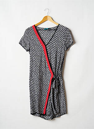 Combishort tissage popeline manches courtes noir BAMBOO'S femme
