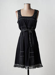 Robe mi-longue sans manche sans manche noir SARAH LUNA femme