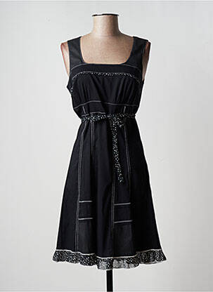 Robe mi-longue sans manche sans manche noir SARAH LUNA femme